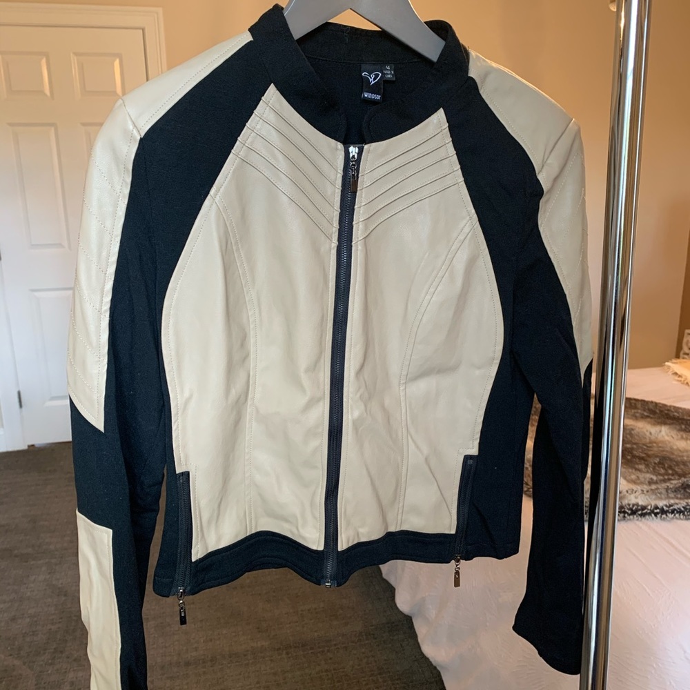 faux leather jacket